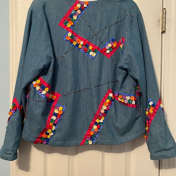 SOUL MATES unique flower & beaded jacket - Picture 5 of 5